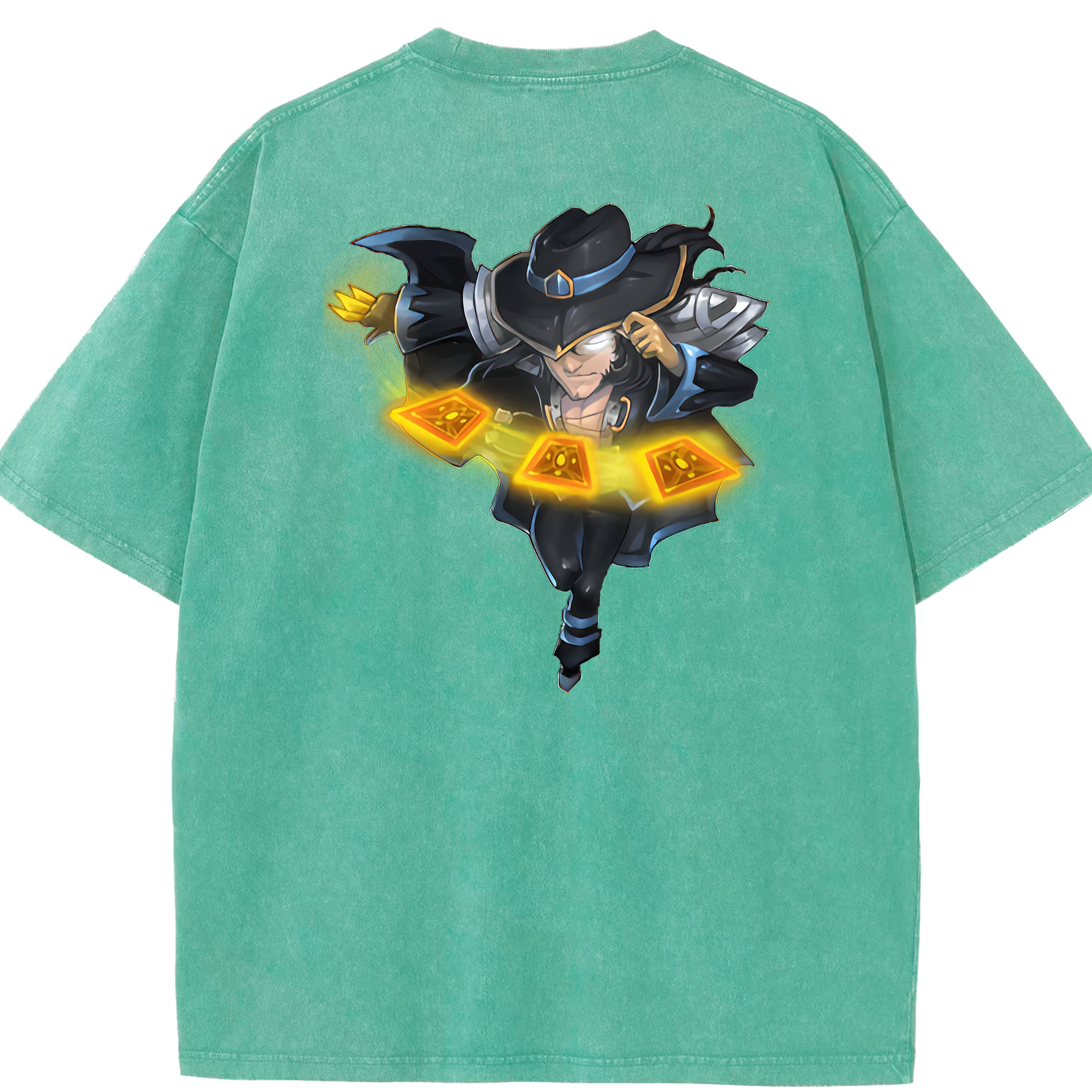 リーグ・オブ・レジェンド League of Legends LOL 綿100% ヴィンテージ風 半袖Tシャツ（背面プリント）